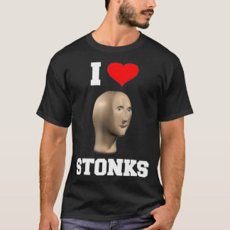 I Liebe Stonks Meme Funny Stock Trading Stock Mark T-Shirt