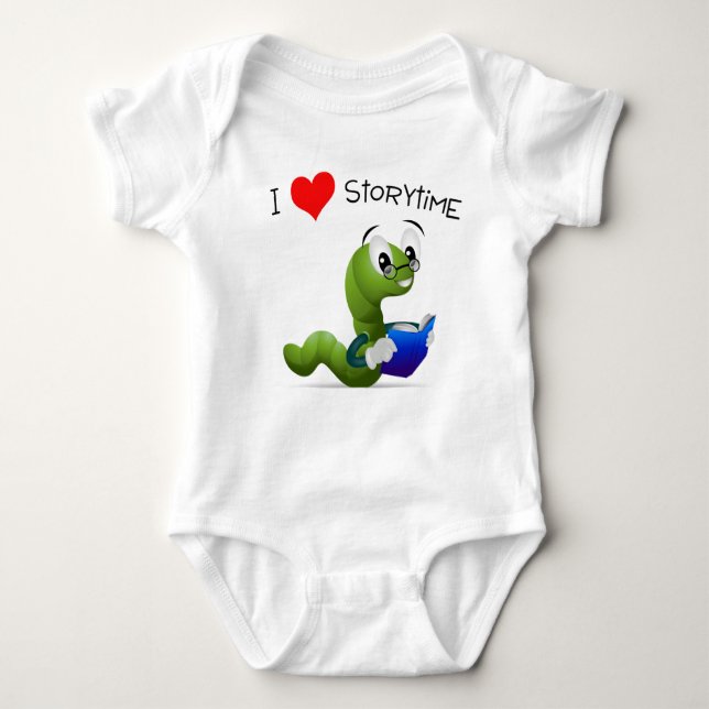 I Liebe Storytime Baby Strampler (Vorderseite)