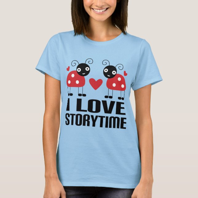 I Liebe Storytime Ladybug Tshirt Geschenk (Vorderseite)