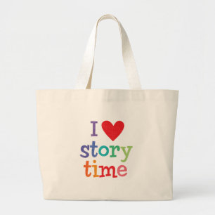 I Liebe Storytime T - Shirts u. Geschenke Jumbo Stoffbeutel
