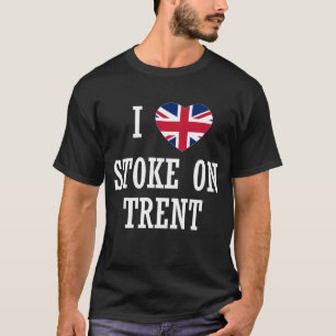I Liebe Stoß auf Trent England Union Jack Flag Hea T-Shirt