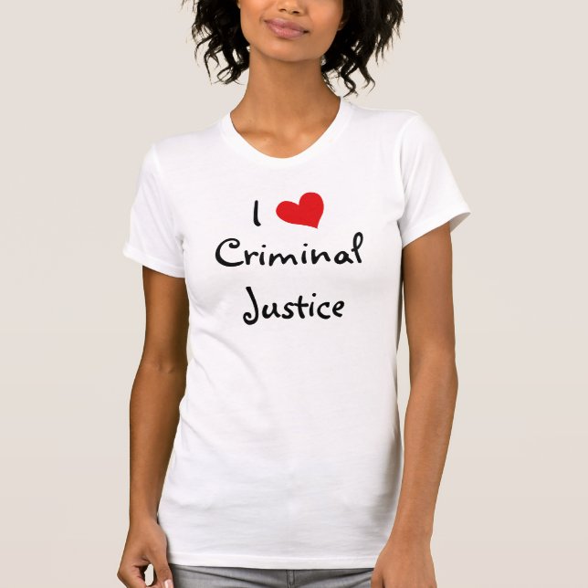 I Liebe Strafjustiz T-Shirt (Vorderseite)