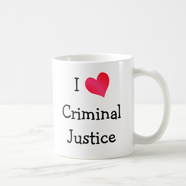 I Liebe Strafjustiz Tasse (Rechts)