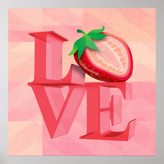 I LIEBE STRAWBERRY | Poster (Vorne)