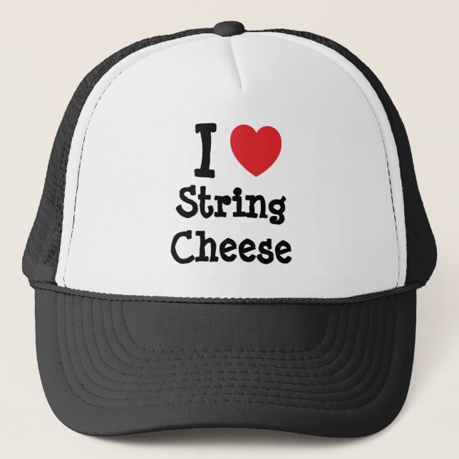 I Liebe String Käse T - Shirt Truckerkappe (Vorderseite)