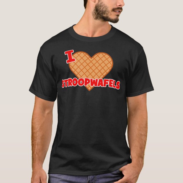 I Liebe Stroopwafels T-Shirt (Vorderseite)