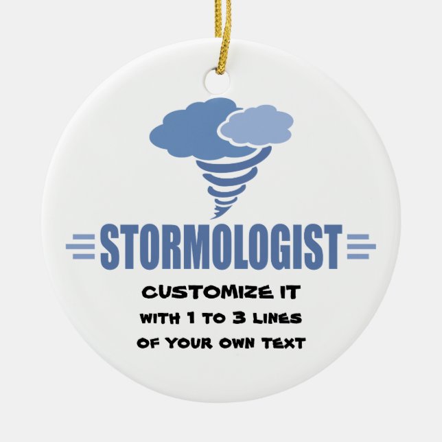 I Liebe Sturme Keramik Ornament (Vorne)