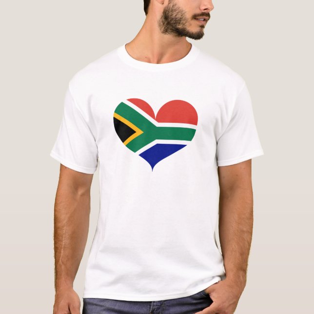 I Liebe Südafrikanische Flagge T-Shirt (Vorderseite)