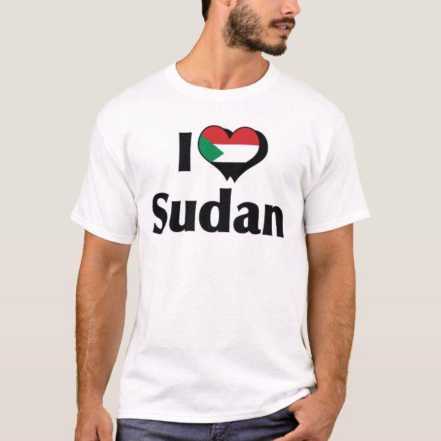 I Liebe Sudan Flag Shirt (Vorderseite)