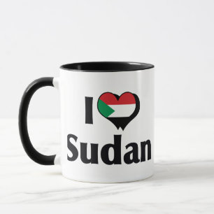 I Liebe "Sudan Flag" Tasse