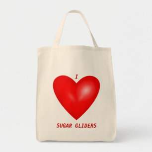 I Liebe Sugar Gliders Tragetasche
