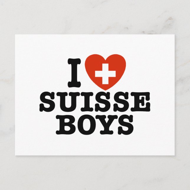 I Liebe Suisse Boys Postkarte (Vorderseite)