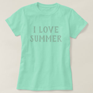 I Liebe Summer Typografy Happy Vacation Shirt