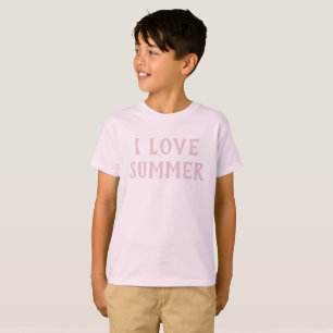 I Liebe Summer Typografy Happy Vacation Shirt