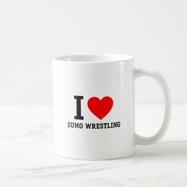 I Liebe Sumo Wrestling Tasse (Rechts)
