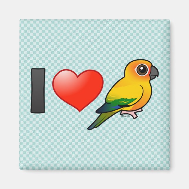 I Liebe Sun Conures Magnet (Vorne)
