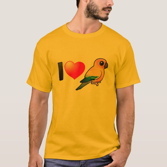 I Liebe Sun Conures T-Shirt (Vorderseite)