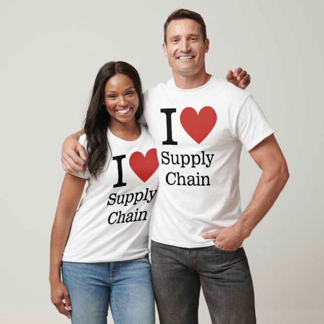 I ❤️ Liebe Supply Chain (für Mitarbeiter) CUSTOM T-Shirt (Unisex)