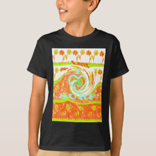 I Liebe Surf: Schönes Blumengestein mit Cooler Tex T-Shirt