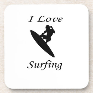 I Liebe Surfen Getränkeuntersetzer