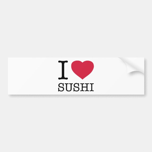 I LIEBE SUSHI AUTOAUFKLEBER (Vorne)
