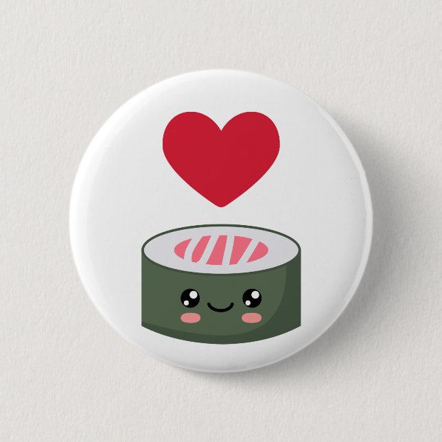 I Liebe Sushi Button (Vorderseite)
