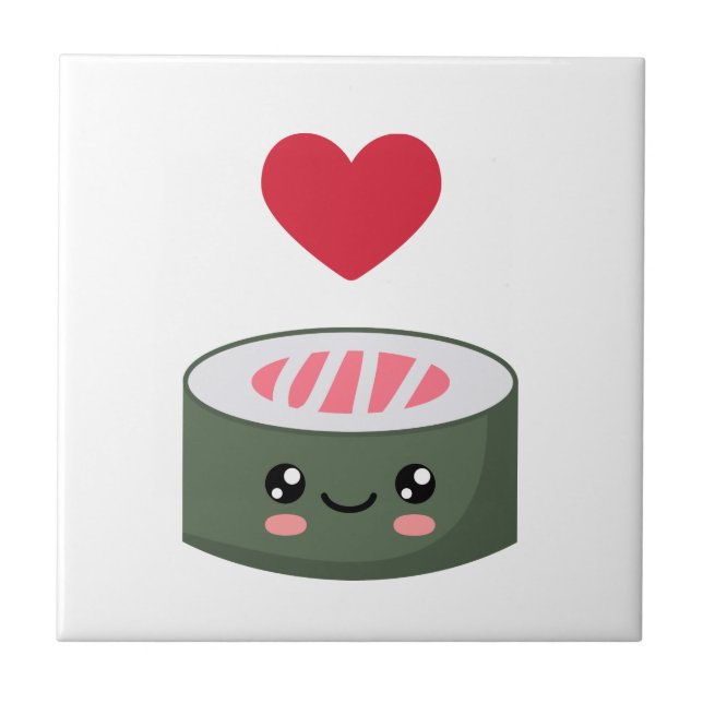 I Liebe Sushi Fliese (Vorderseite)