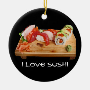 I Liebe-Sushi Keramikornament