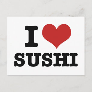 I Liebe Sushi Postkarte
