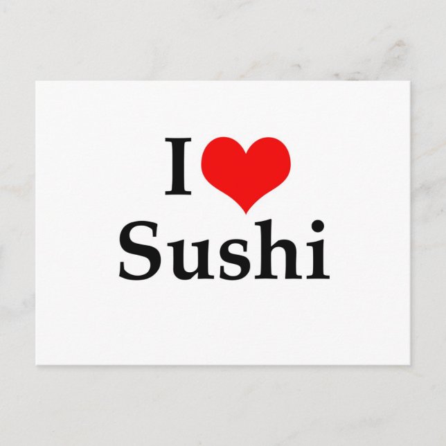 I Liebe Sushi Postkarte (Vorderseite)