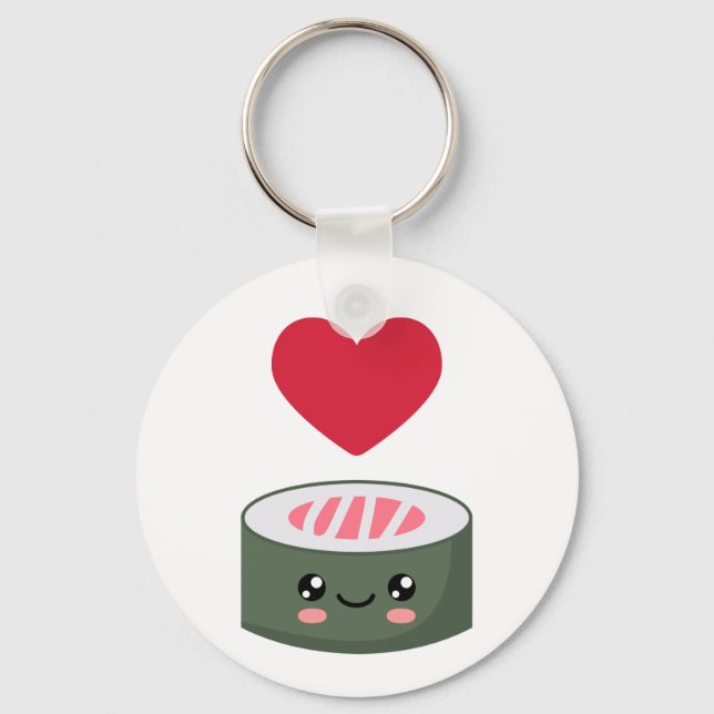 I Liebe Sushi Schlüsselanhänger (Vorderseite)