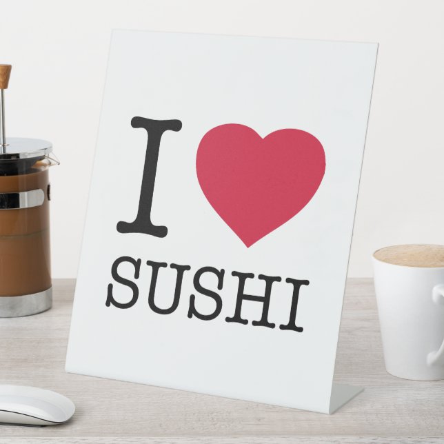 I LIEBE SUSHI SOCKELSCHILD (In Situ)