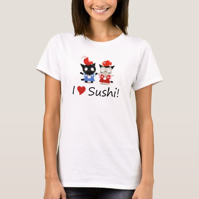 I Liebe Sushi T-Shirt (Vorderseite)