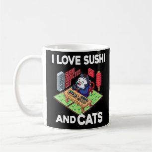 I Liebe Sushi und Katzen Sushi Japan japanische Kü Kaffeetasse