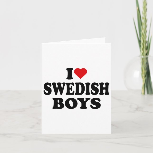 I Liebe Swedish Boys I Heart Swedish Boys Karte (Vorderseite)