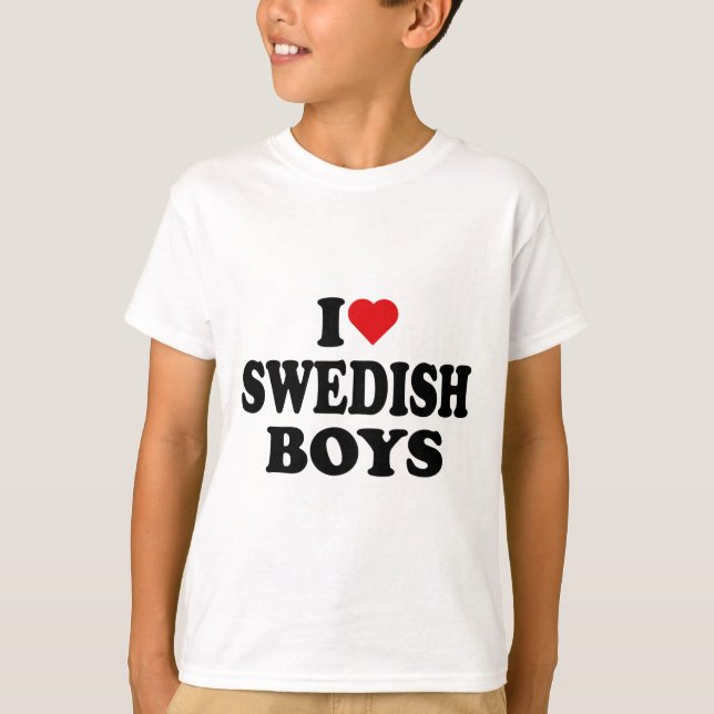 I Liebe Swedish Boys I Heart Swedish Boys T-Shirt (Vorderseite)