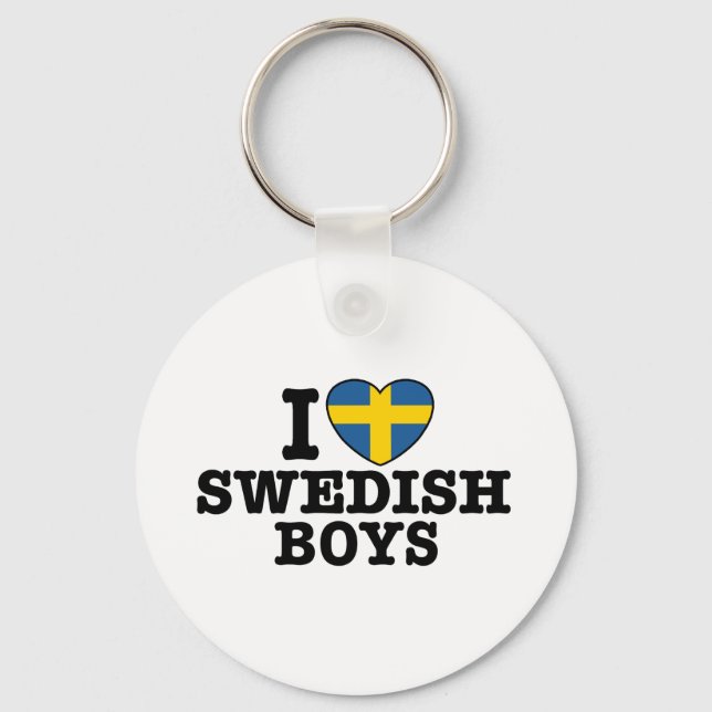 I Liebe Swedish Boys Schlüsselanhänger (Vorderseite)