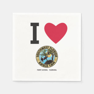 I Liebe SWFL Eagle Cam Napkins Serviette