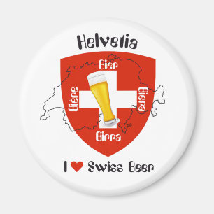 I Liebe Swiss Beer Magnet