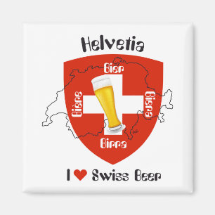 I Liebe Swiss Beer Magnet