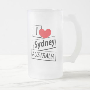 I Liebe Sydney Australien Mattglas Bierglas