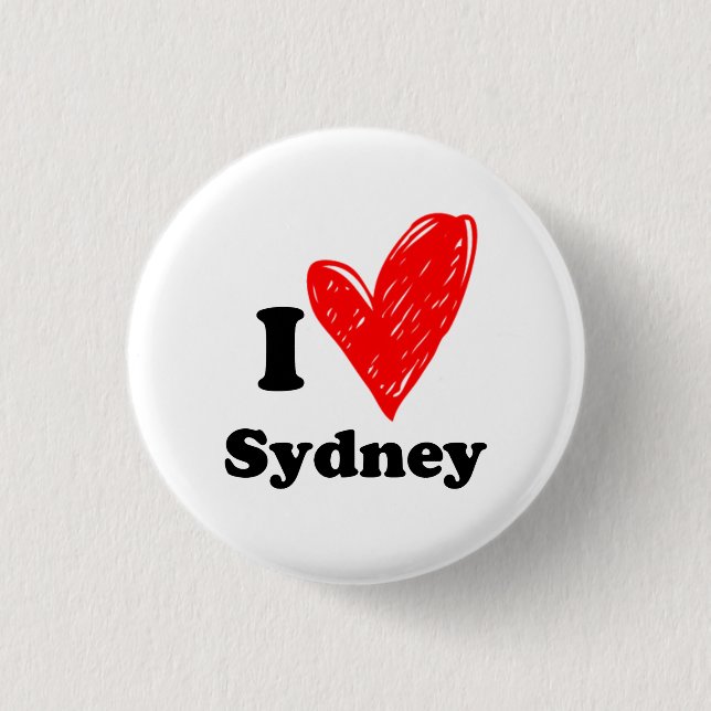 I Liebe Sydney Button (Vorderseite)