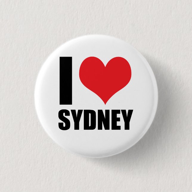 I Liebe Sydney Button (Vorderseite)
