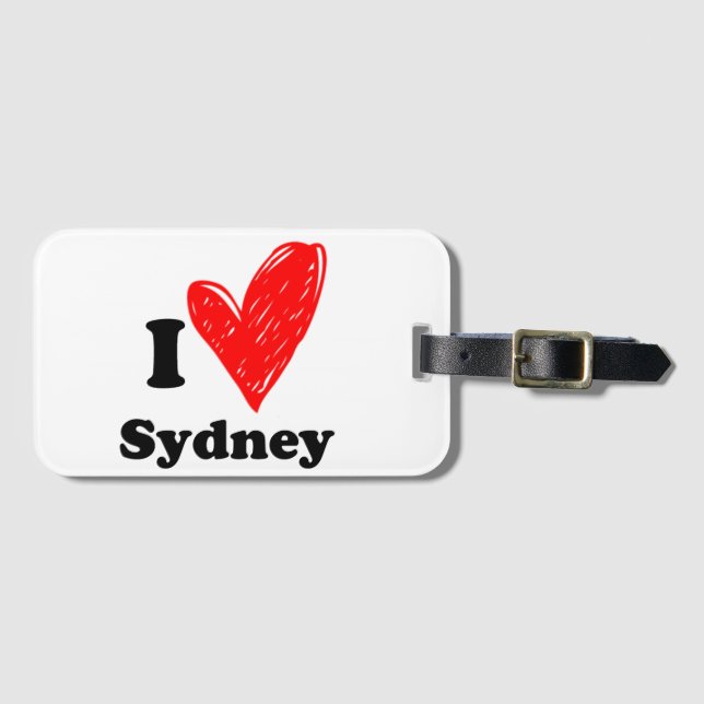 I Liebe Sydney Gepäckanhänger (Vorderseite (Horizontal))