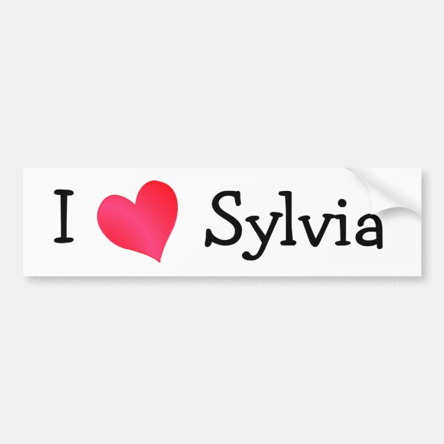 I Liebe Sylvia Autoaufkleber (Vorne)