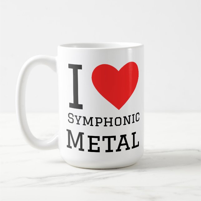 I Liebe Symphonic Metal Kaffeetasse (Links)