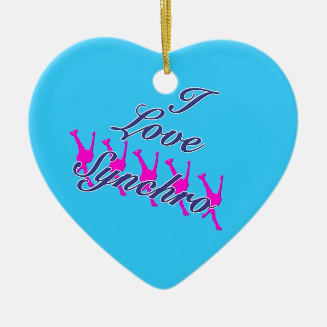 I Liebe Synchro Ornament - Ihr Name auf der Rückse (Vorne)