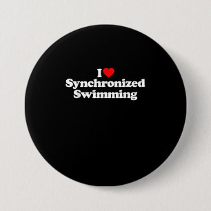 I Liebe Synchronschwimmen Herz Souvenir Funny Button
