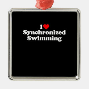 I Liebe Synchronschwimmen Herz Souvenir Funny Ornament Aus Metall