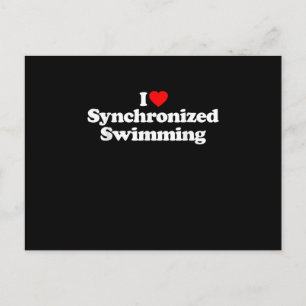 I Liebe Synchronschwimmen Herz Souvenir Funny Postkarte